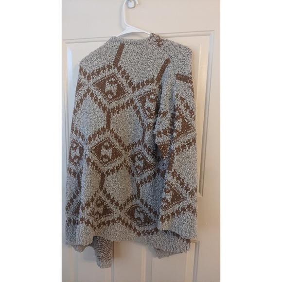 POL Waterfall Aztec Popcorn Cardigan Medium - Picture 2 of 8